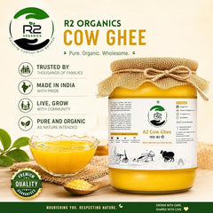 R2 Organics A2 Pure Bilona Cow Desi Ghee 500ML| A premium quality Cow Desi Ghee