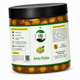 R2 Organics Amla Pickle, Homemade Sun Dried, Chemical-Free, Glass Jar, Authentic Indian Taste, in Mustard Oil