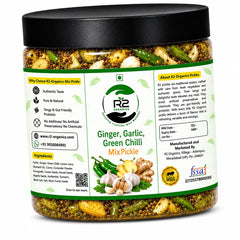 Garlic,Ginger,Green Chilli Mix Pickle | Premium Quality Pickles| No chemical|Quality ingredients
