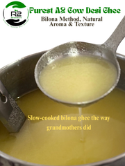 R2 Organics A2 Cow Pure Bilona Desi Ghee (250 ML) | A premium quality Cow Desi Ghee