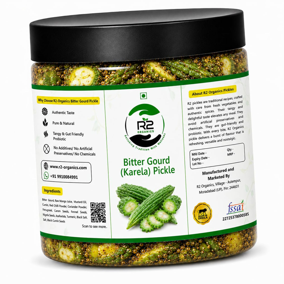 Bitter Gourd (Karela) Pickle | Premium Quality Pickles| No chemical|Quality ingredients