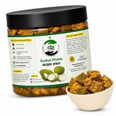 R2 Organics Kathal Pickle | Jackfruit Pickle | Kathal ka achar| Traditional Indian Jackfruit Pickle,Hand Made , Sun dried, Fresh Vegatables , Hygienic Process , Chemical Free, Authentic Taste, Tangy and delightful