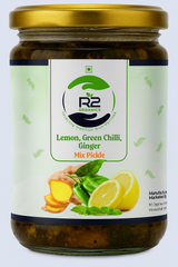 Lemon,Green Chilli,Ginger Mix Pickle| Premium Quality Pickles| No chemical|Quality ingredients