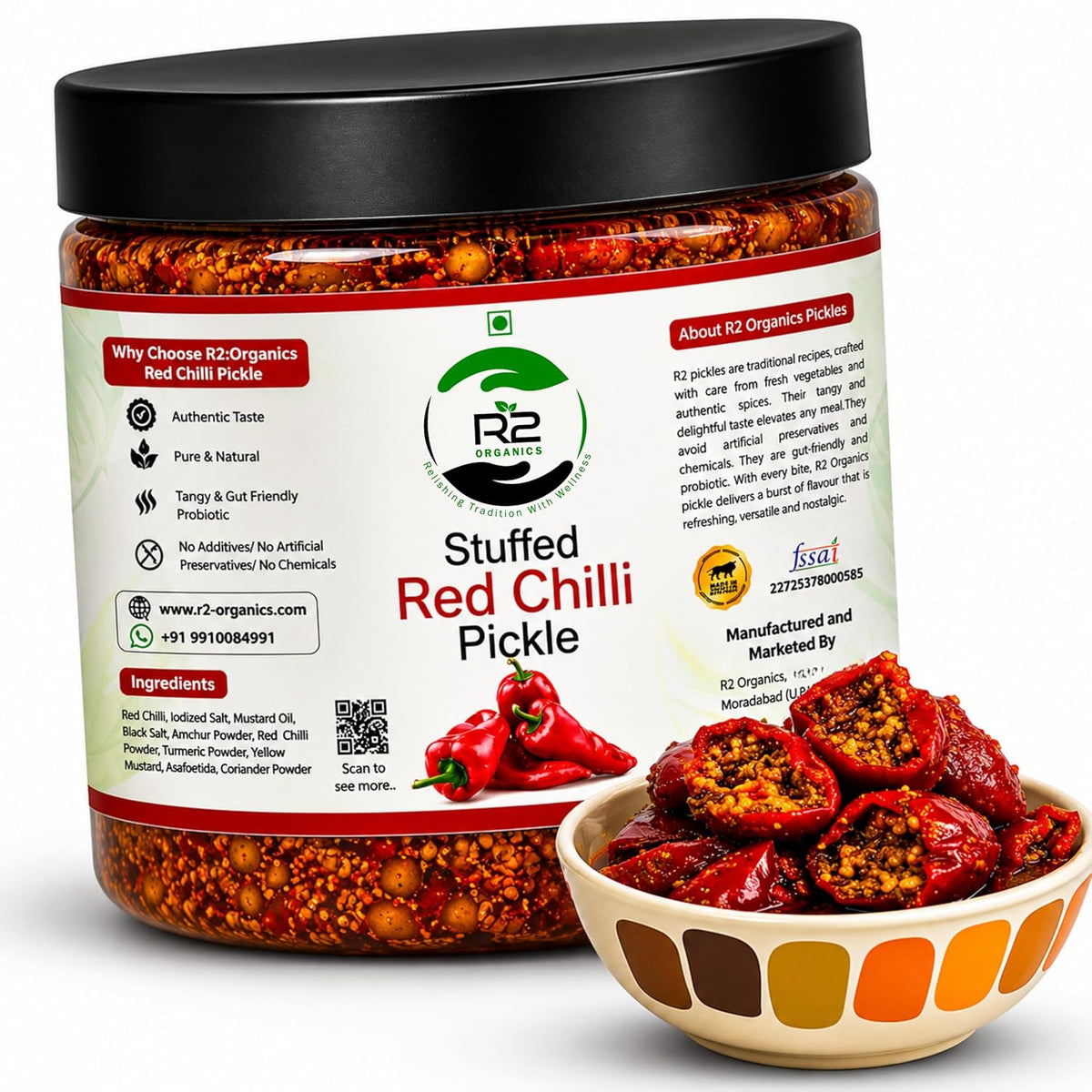Red Chilly Pickle, Bharwa Lal Mirch Ka Achaar, Pure Mustard Oil,Tasty and Tangy, No preservatives, No chemical used